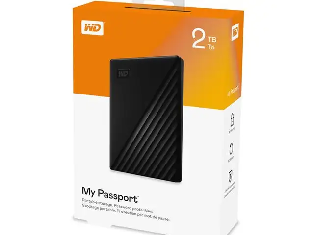 Внешний жёсткий диск WD 2TB My Passport USB 3.2 External Hard Drive, Душанбе