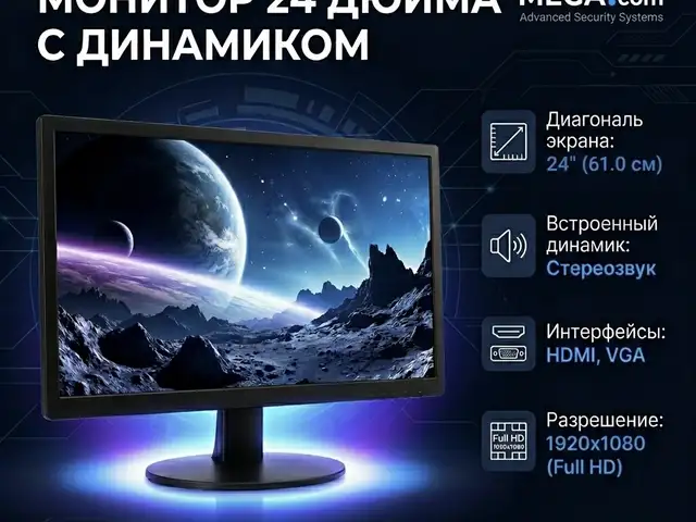 Монитор 24 дюйм с динамиком, Худжанд