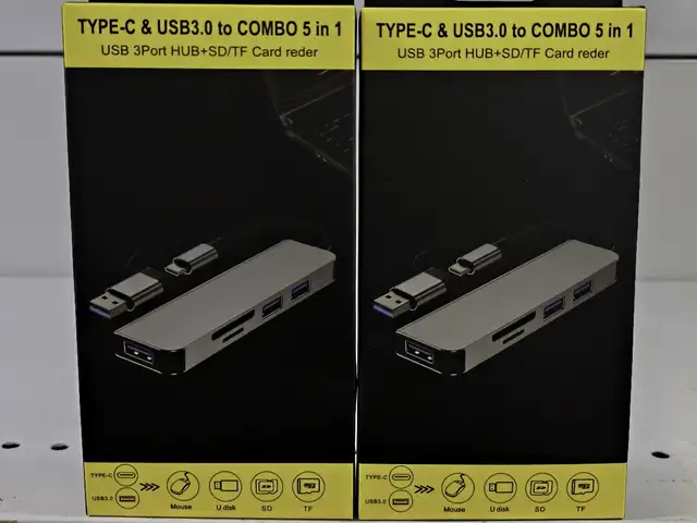 Переходник Type-C & USB 3.0 to Combo 5in1, Душанбе