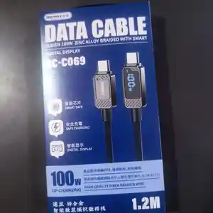 Кабель Remax USB TypeC F USB 4 Type-C M черный, Душанбе