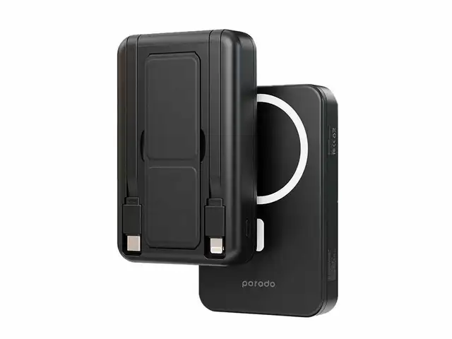 Повербанк Porodo 10000 mAh Magsafe Powerbank Attach with Type C and Lightning Ca, Душанбе