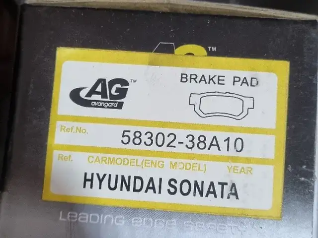 Задние тормозные колодки ag для Hyundai Sonata, Душанбе