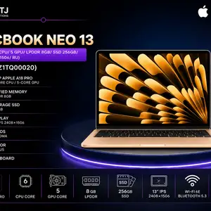 Ноутбук Apple Macbook Neo 13 A18 Pro/ 6 CPU/ 5 GPU/ LPDDR 8GB/ SSD 256GB/ 13, Хуҷанд