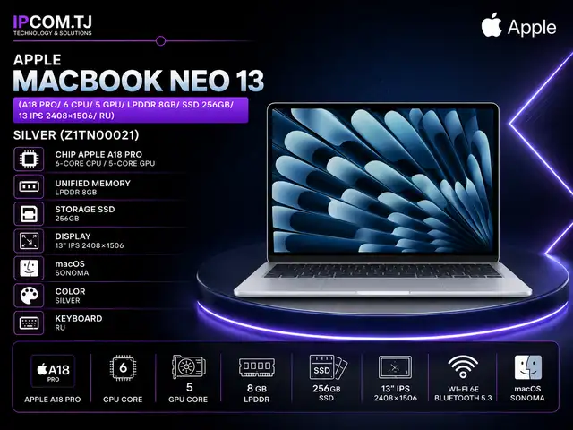 Ноутбук Apple Macbook Neo 13, Хуҷанд