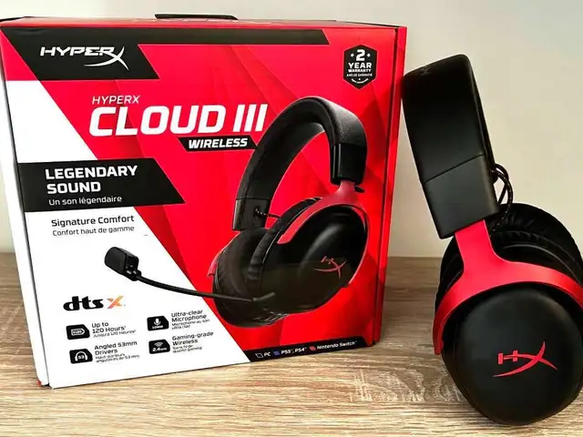 Проводная игровая гарнитура ПК PS5 Xbox Series HyperX Cloud III, Душанбе