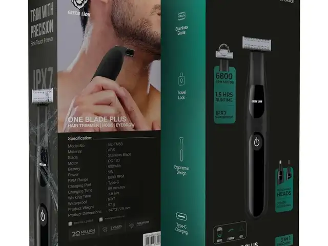 Триммер Green Lion One Blade Plus Hair, Nose & Eyebrow Trimmer - Black, Душанбе