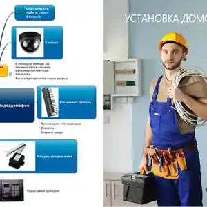 Установка электромеханических замков с чипом и домофоном, Душанбе