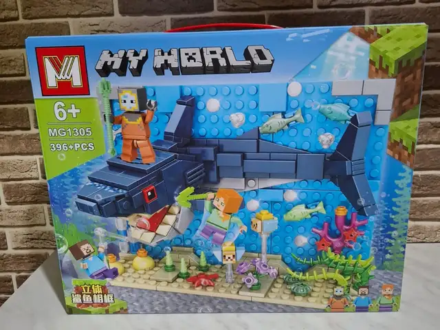 Лего конструктор My World MG1305 Гигантская акула, 396-деталей, Душанбе