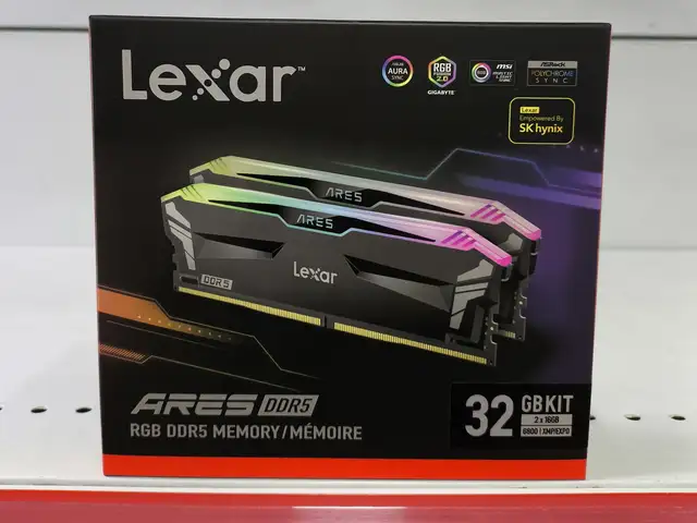 Оперативная память Lexar Ares RGB DDR5 32GB 6800MHz Kit 2x16GB, Душанбе