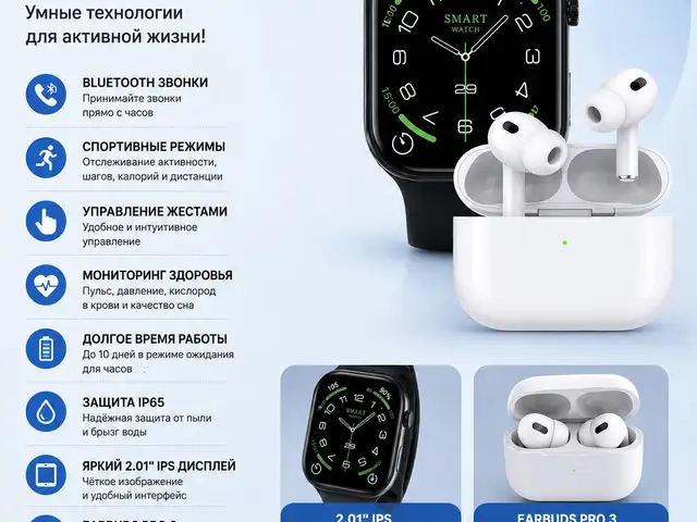 Green Lion Dynamic 3 умные часы и беспроводные наушники в одном стильном наборе, Душанбе