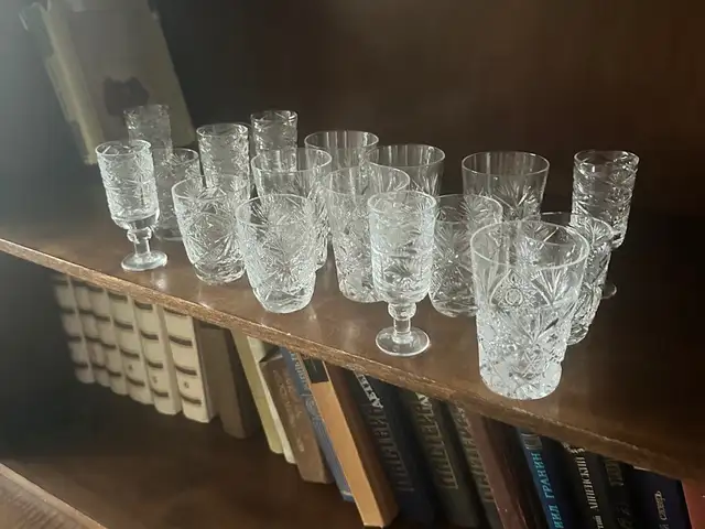 Рюмки чешский хрусталь, Бустон (Чкаловск)