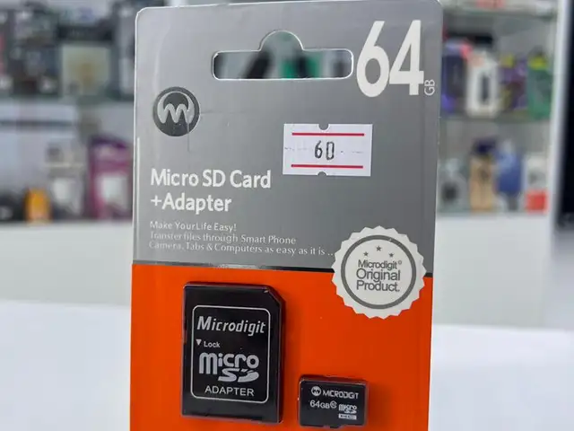 Карта памяти Microdigit 64 ГБ Micro SD, Душанбе