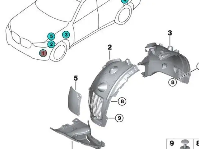 Передняя правая нижняя защита локер на BMW X5 G05 2019-2026, Душанбе