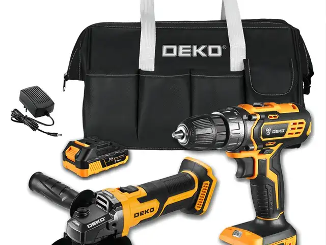 Набор 20V DEKO DKCD20XLC5-B Шуруповерт & Болгарка, Душанбе