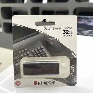 Флешка Kingston DataTraveler Exodia 32 ГБ, 1 шт., черный, Душанбе