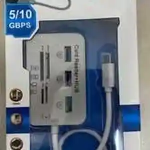 USB-C адаптер Card Reader +HUB, Душанбе