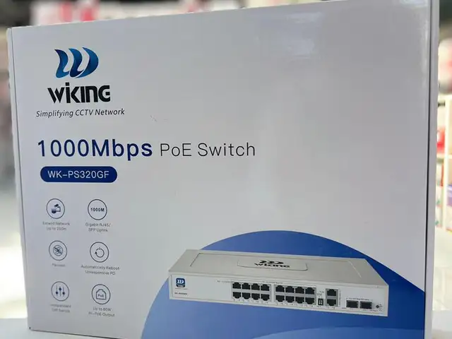 WK-PS320GF 16 портов PoE 10/100/1000 Мбит/с, 2 порта RJ45, Душанбе