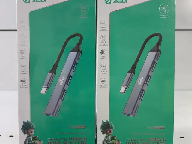Переходник Type-C to USB 3.0 Quad Splitter ZEQI ZE-U400, Душанбе