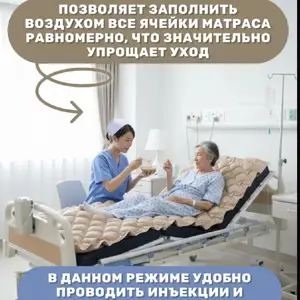 Противопролежневый матрас ORTHOFORMA М-0007 200х89х7,5-9 см с компрессором, Душанбе