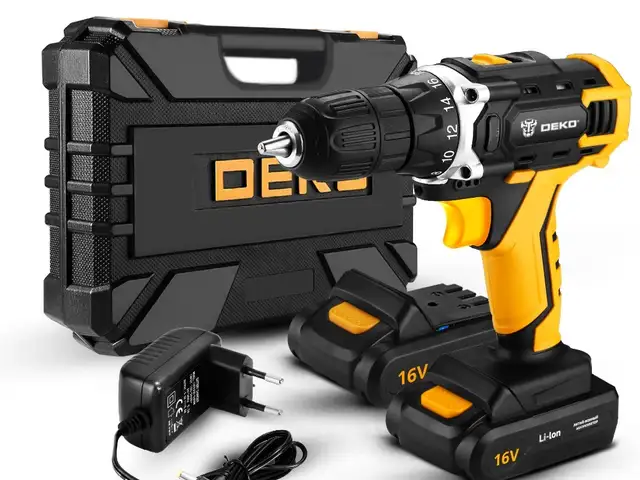 Шуруповерт в наборе 16V DEKO DKCD16FU-Li-S4 63 деталей, Душанбе