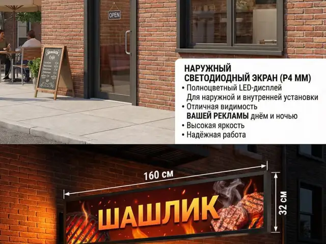 Изготовление светодиодных LED экранов, Худжанд