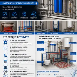 Монтаж сантехники + чертеж сантехники, Душанбе