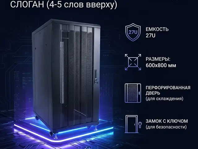 Серверный шкаф 27U 600 800, Худжанд