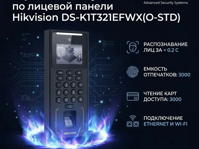 Терминал доступа по лицевой панели Hikvision DS-K1T321EFWX O-STD, Худжанд