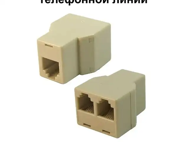 Переходник разветвитель для телефона, разъём RJ-11, 6P4C, 2 гнезда, Хуҷанд