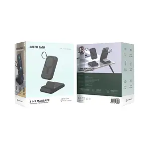 Внешний аккумулятор Green Lion 3 IN 1 Magsafe 10000mAh Power Bank - Black, Душанбе