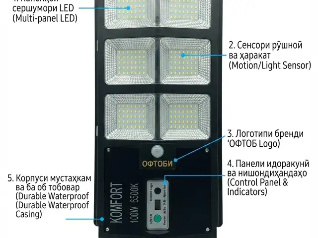 Прожектор офтоби, Душанбе