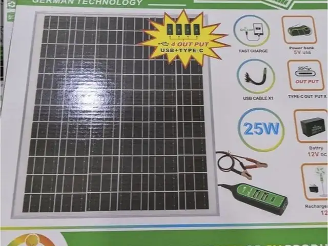 Солнечная панель для зарядки телефонов, powerbank, авто и мото аккумуляторов, Душанбе