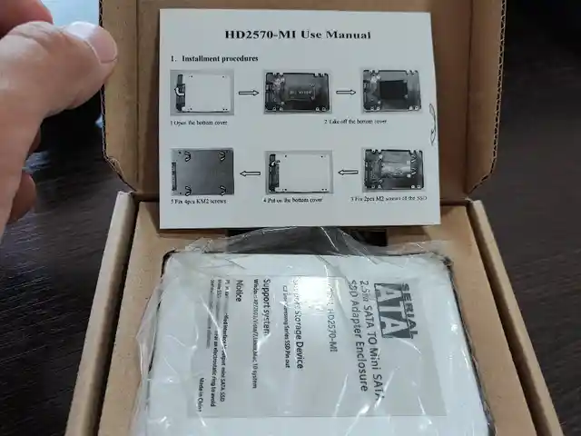 2,5-дюймовый SATA для мини SATA SSD адаптер Корпус, Модель HD2570-MI, Хуҷанд