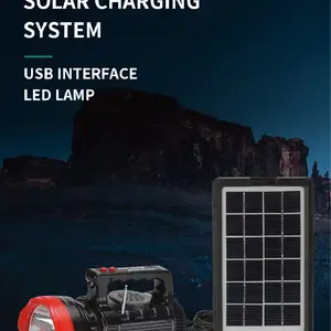 AT-X9 портативная солнечная система освещения с MP3 и радио высокомощный перезар, Душанбе