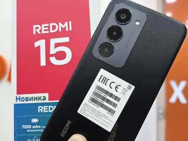Xiaomi Redmi 15 6+3/128Gb black 6000мач, Душанбе
