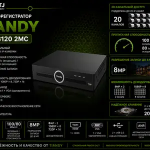Сетевой видеорегистратор TC-R3120 2MC, Худжанд