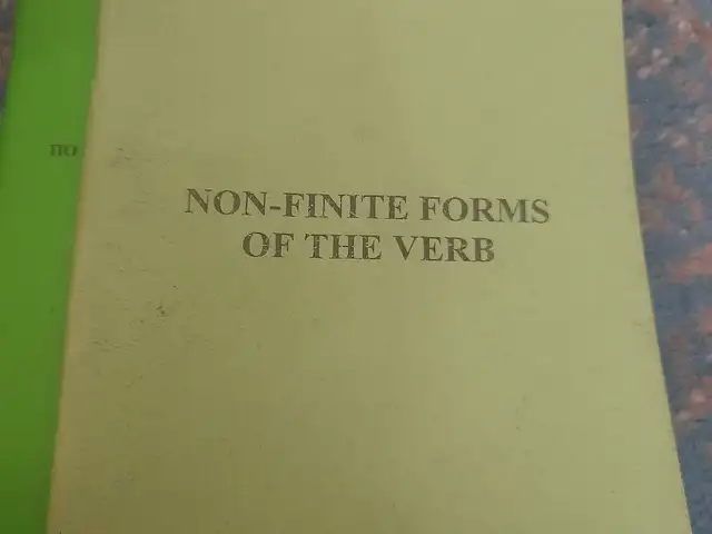 Книга Non-Finite forms of the verbs, Душанбе