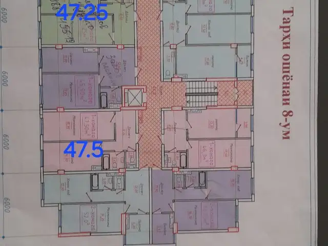 2-комн. квартира, 7 этаж, 47 м², Шабчароғ, Бохтар (Курган-Тюбе)