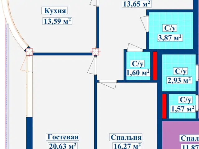 2-комн. квартира, 12 этаж, 85 м², Шохмансур Скорый, Душанбе