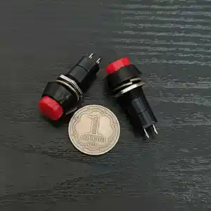 Кнопка с фиксации PBS-11A, ON-OFF, 1A 250VAC, RED, Душанбе