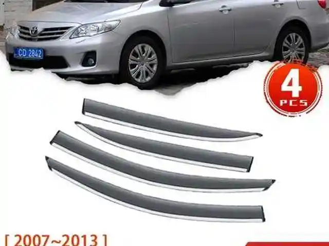 Дефлекторы окон от Toyota Corolla 2007-2013 хром, Душанбе