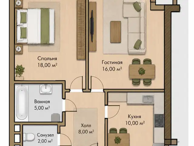 1-комн. квартира, 10 этаж, 67 м², Шохмансур Скорый за Мечетью, Душанбе