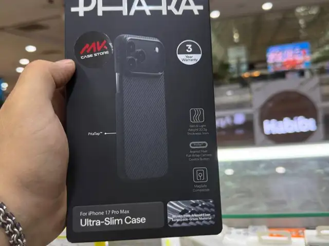 Чехол Pitaka Ultra-Slim 17 pro max black, Душанбе