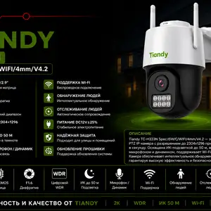 Видеокамера TC-H333N Spec I5W C WIFI 4mm V4.2, Хуҷанд