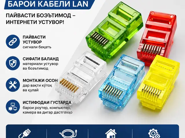 Коннекторы RJ45, Душанбе
