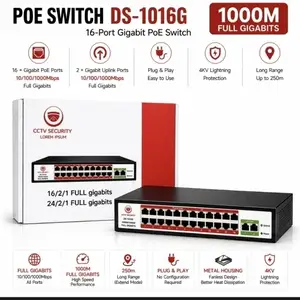 Коммутатор poe switch smart gigabits 16 port, Душанбе
