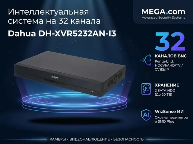 Видеорегистратор HDCVI Dahua DH-XVR5232AN-I3, Хуҷанд