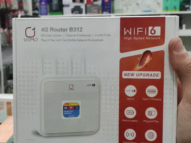 4G роутер Vemo B312 с сим картой и аккумулятором, Душанбе