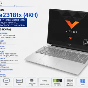 Ноутбук HP Victus 15-fa2318tx 4KH Intel Core i7-13620H/ DDR4 16GB/ SSD 512GB/ 15,6, Худжанд