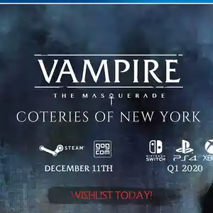 Игра Vampire the masquerade coteriesof new yor для PS-4 / 6.72 / 12.00 / 13.00 /, Душанбе